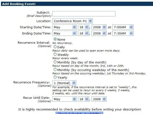 הורד כלי אינטרנט או אפליקציית אינטרנט PHP Booking Calendar