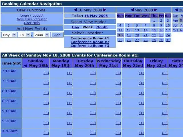 Télécharger l'outil Web ou l'application Web Calendrier de réservation PHP