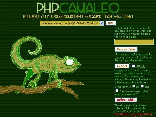 Mag-download ng web tool o web app na phpCAMALEO