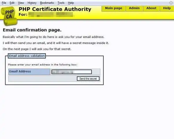 Download web tool or web app PHP Certificate Authority