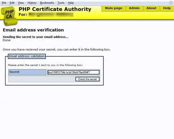 Scarica lo strumento Web o l'app Web Autorità di certificazione PHP