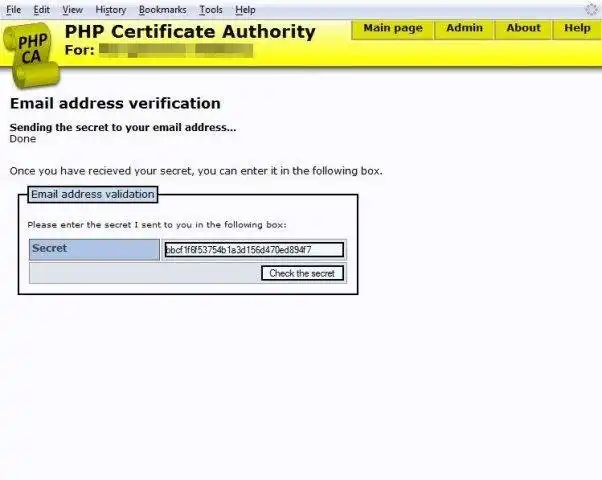 ດາວໂຫຼດເຄື່ອງມືເວັບ ຫຼື web app PHP Certificate Authority