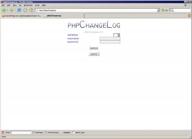 Descargue la herramienta web o la aplicación web phpChangeLog