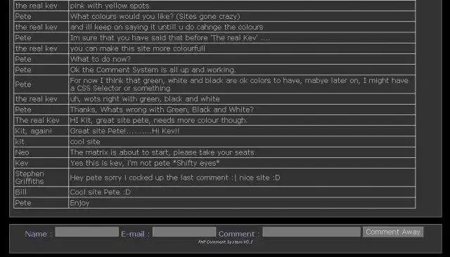 Download web tool or web app PHP Commenting System