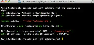 Завантажте веб-інструмент або веб-програму PHP Console Highlighter