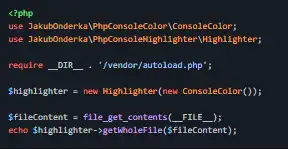 Scarica lo strumento Web o l'app Web Evidenziatore della console PHP