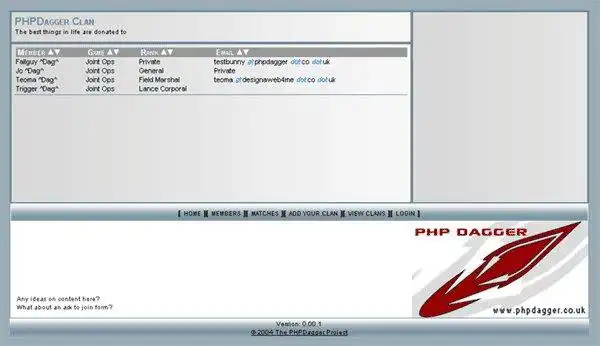 Download web tool or web app PHPDagger