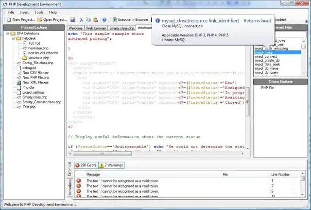 Download web tool or web app PHP Development Environment