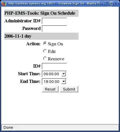 Download web tool or web app PHP EMS tools