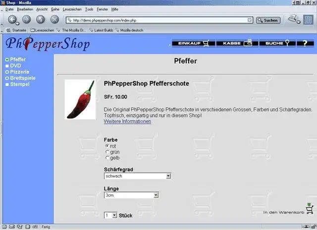 Pobierz narzędzie internetowe lub aplikację internetową PhPepperShop