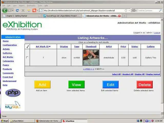 Download web tool or web app phpexhibition