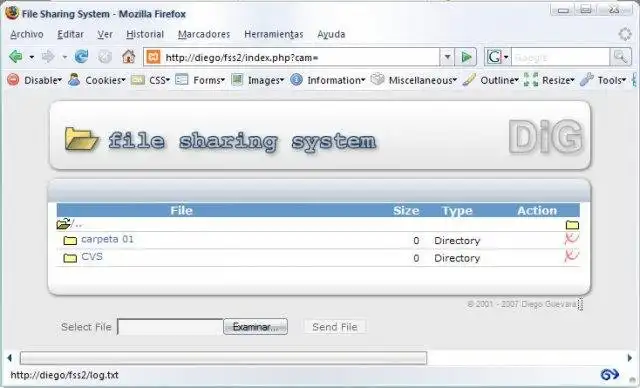 Mag-download ng web tool o web app PHP File Sharing System