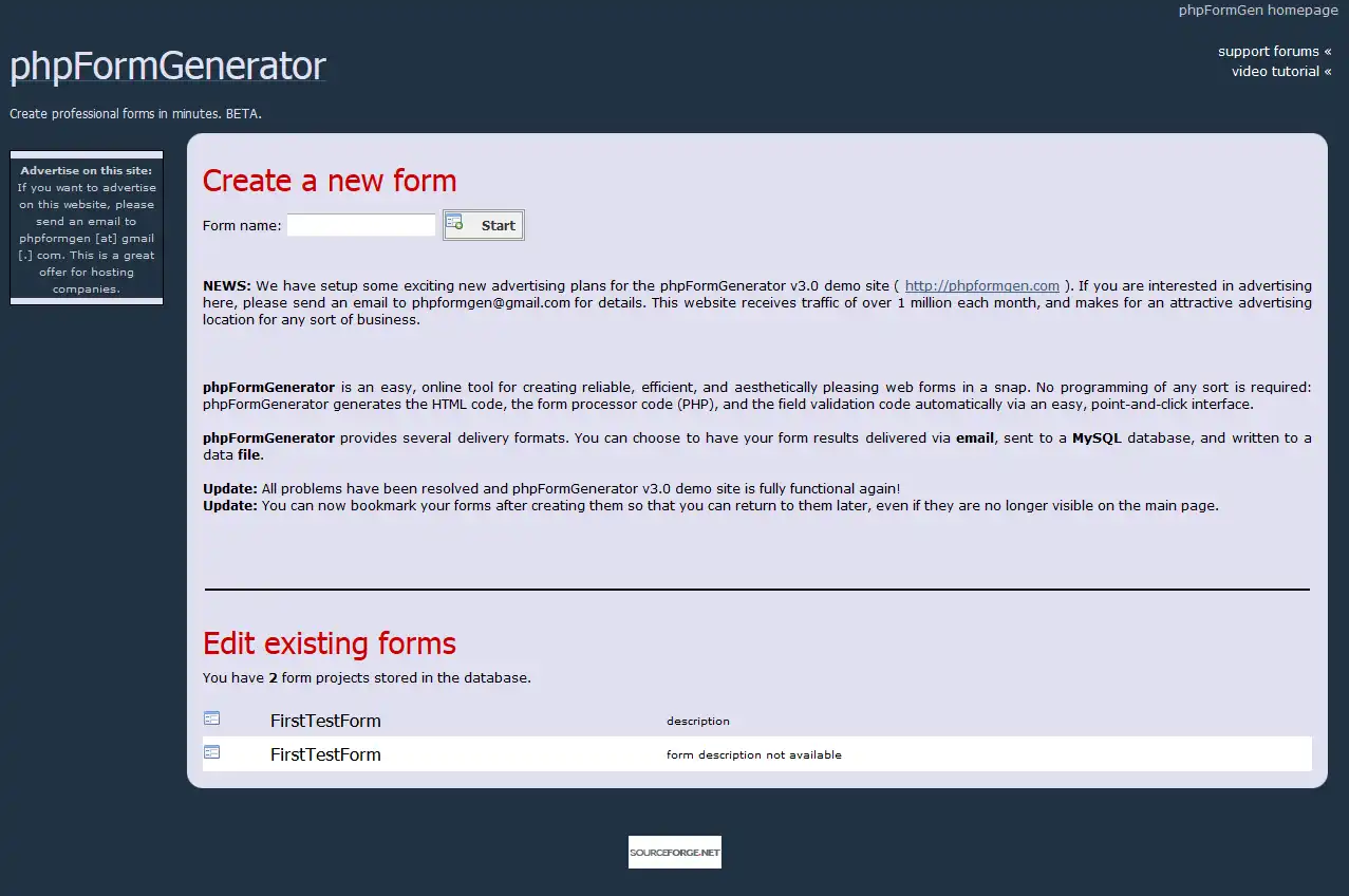 Download web tool or web app phpformgenerator