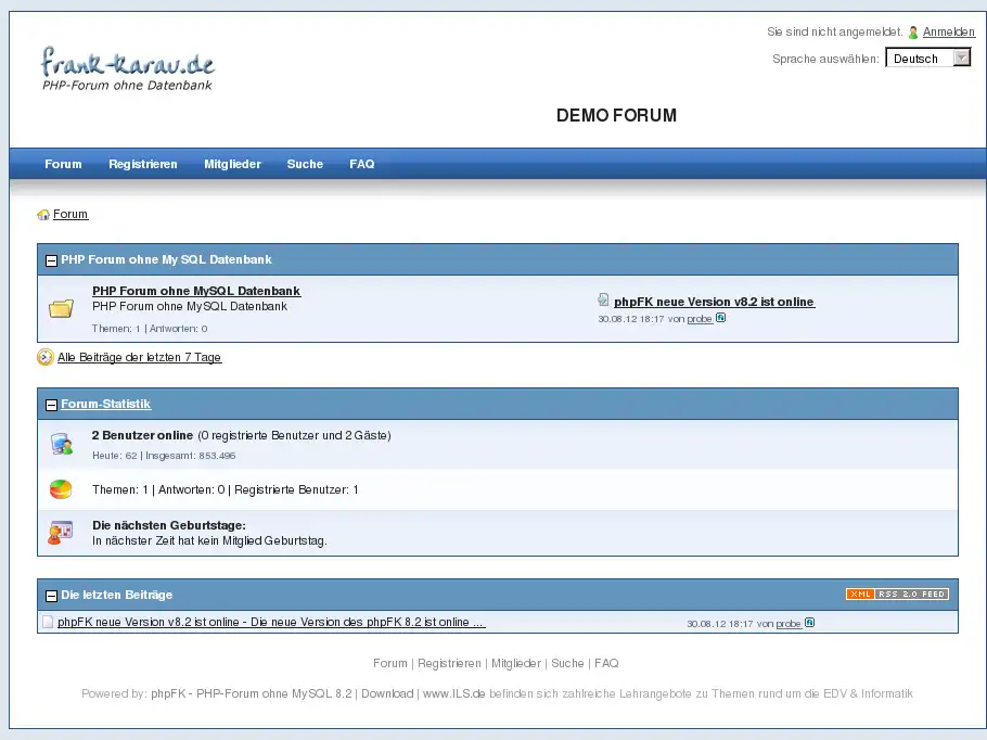 Scarica lo strumento web o l'app web Forum PHP senza database MySQL