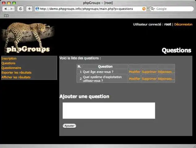 Download web tool or web app phpGroups