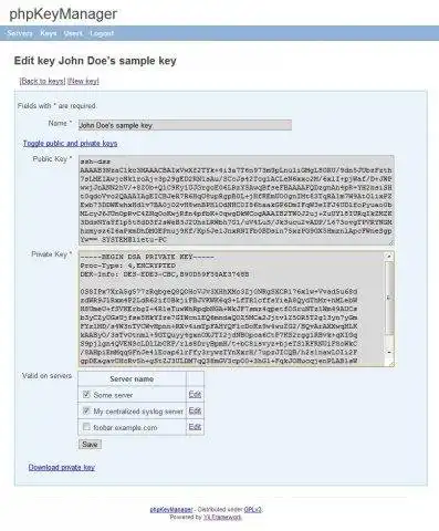 Download web tool or web app phpKeyMgr