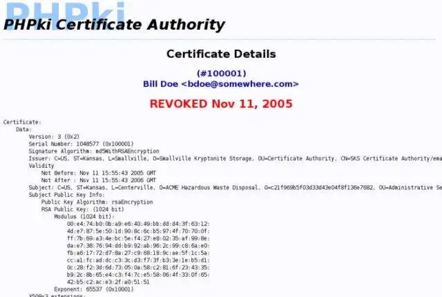 Download web tool or web app PHPki Digital Certificate Authority