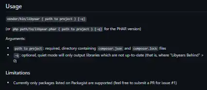 Download web tool or web app php-libyear