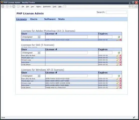 Scarica lo strumento web o l'app web PHP License Admin