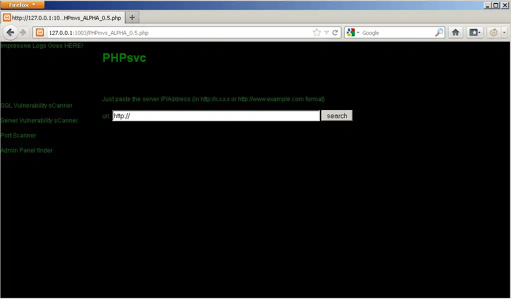 Descărcați instrumentul web sau aplicația web PHP mini vulnerability suite