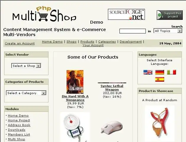 Mag-download ng web tool o web app Php-MultiShop: e-Commerce Multi Store