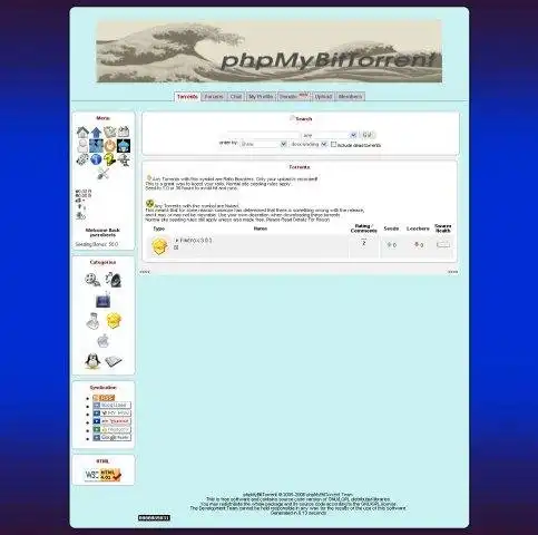 Unduh alat web atau aplikasi web phpMyBitTorrent - Pelacak BitTorrent
