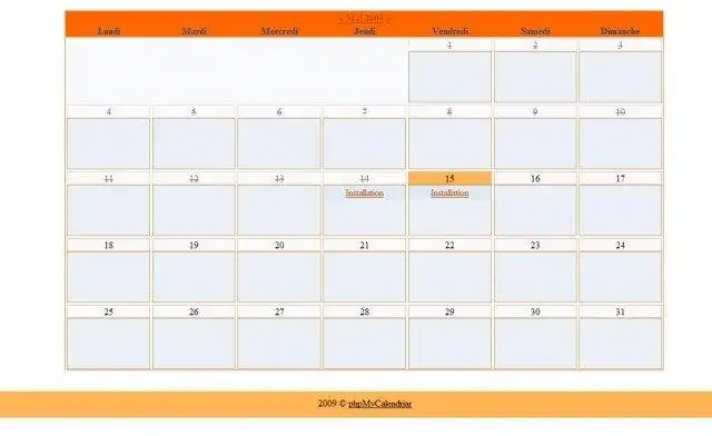 Download web tool or web app phpMyCalendriar