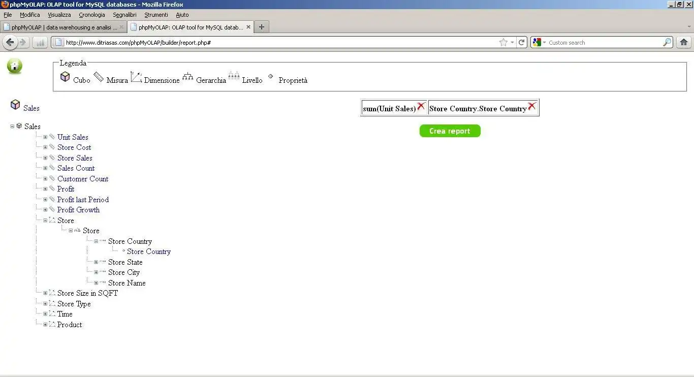 Mag-download ng web tool o web app na phpMyOLAP