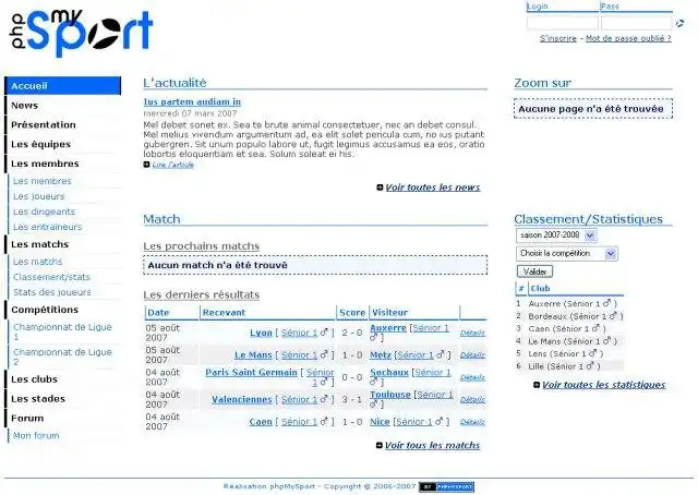 Download web tool or web app phpMySport