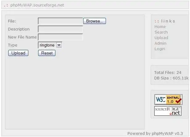 Download web tool or web app phpMyWAP