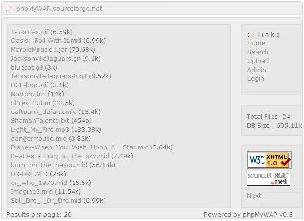 Mag-download ng web tool o web app na phpMyWAP