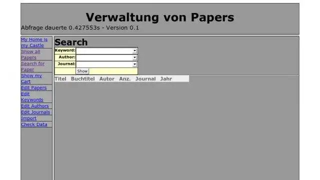 Download web tool or web app PHP Papers DB