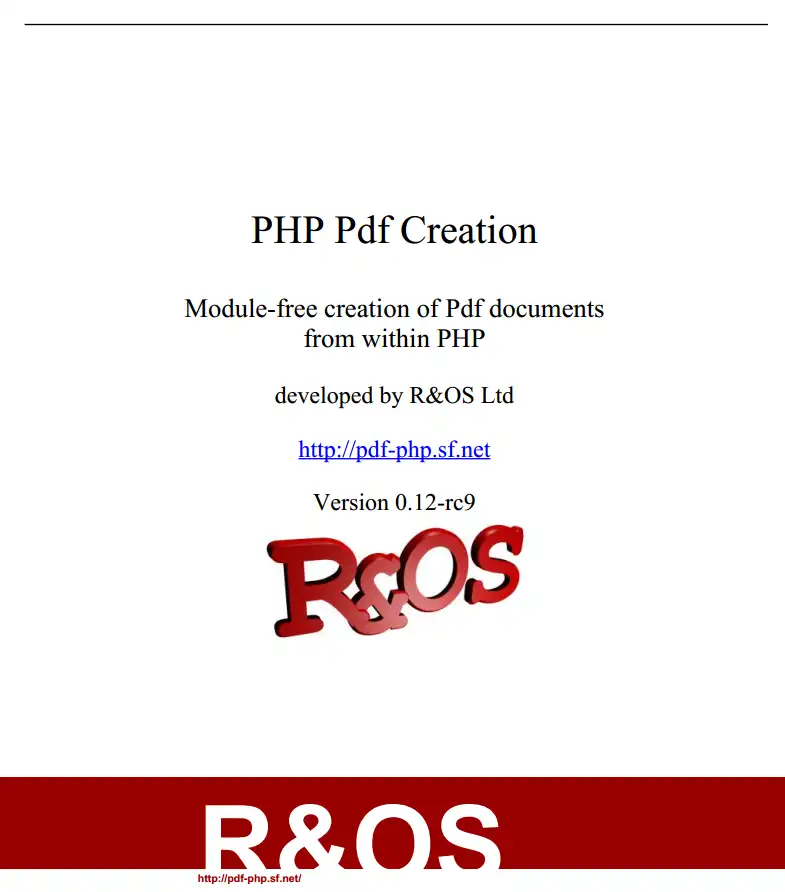 Download web tool or web app PHP Pdf creation - ROS