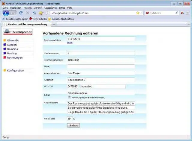 Download web tool or web app PHP-PDF-Rechnung