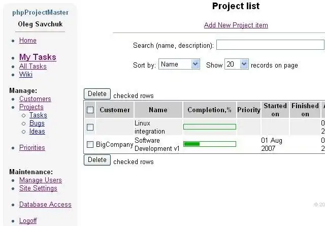 Download web tool or web app phpProjectMaster