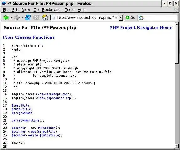 Muat turun alat web atau aplikasi web PHP Project Navigator