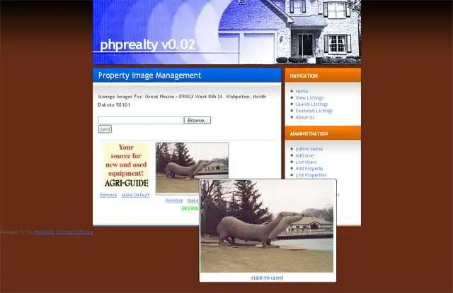 قم بتنزيل أداة الويب أو تطبيق الويب phpRealty