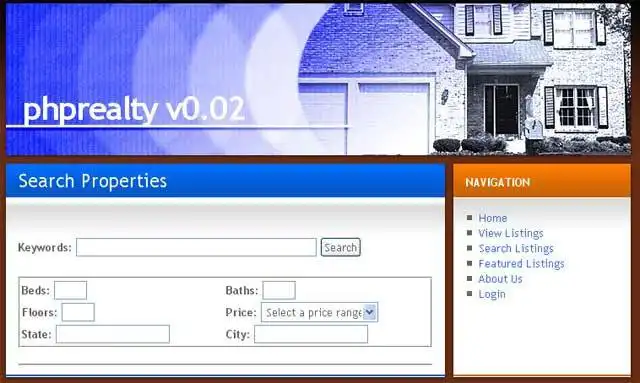 Download web tool or web app phpRealty