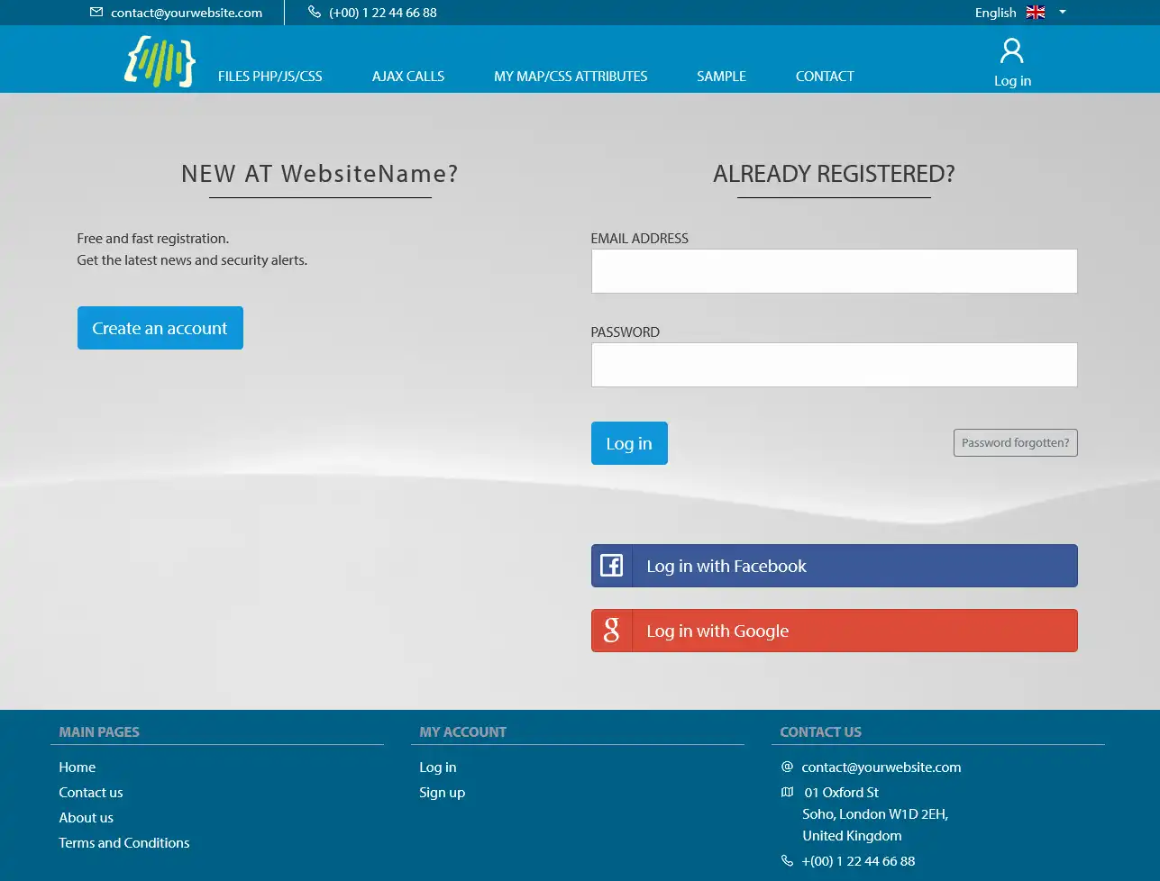 Muat turun alat web atau apl web Projek phpRegister