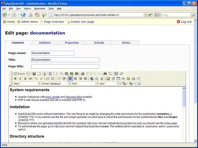 Download webtool of webapp phpSQLiteCMS