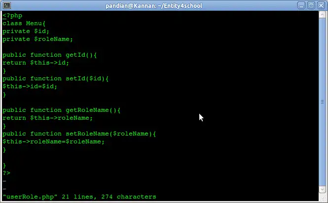 Download de webtool of webapp PHP Table Entity Code Generator