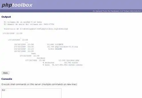 Download web tool or web app PHP Toolbox