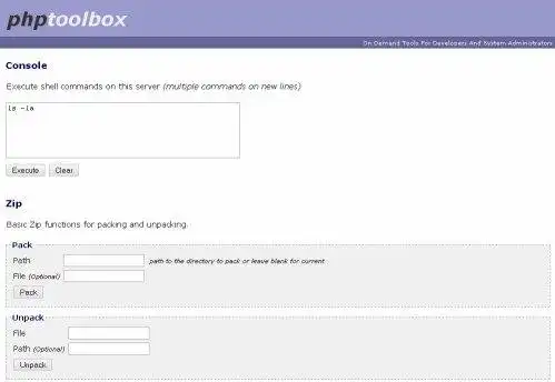 Download web tool or web app PHP Toolbox