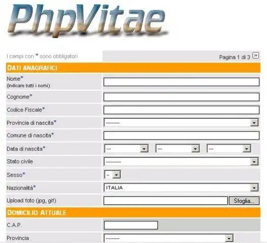 വെബ് ടൂൾ അല്ലെങ്കിൽ വെബ് ആപ്പ് PhpVitae ഡൗൺലോഡ് ചെയ്യുക