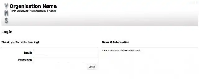 Download web tool or web app PHP Volunteer Management