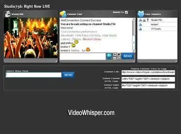 Descargue la herramienta web o la aplicación web PHP Webcam Live Streaming