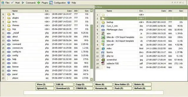 Muat turun alat web atau aplikasi web PHP Web Commander