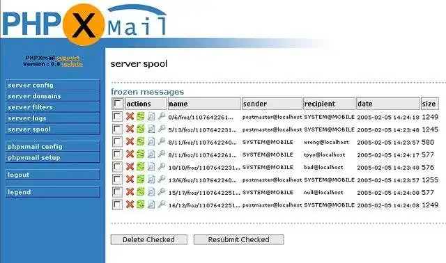 Download web tool or web app PHPXmail