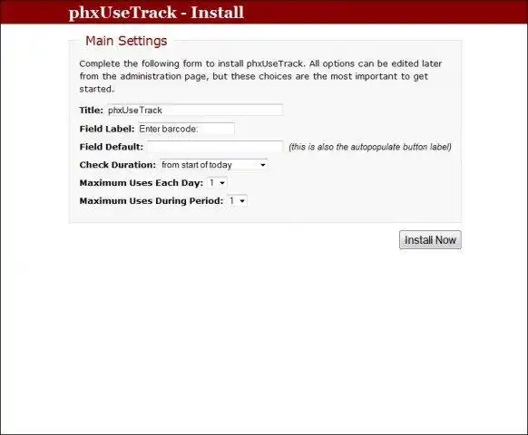 Download web tool or web app phxUseTrack