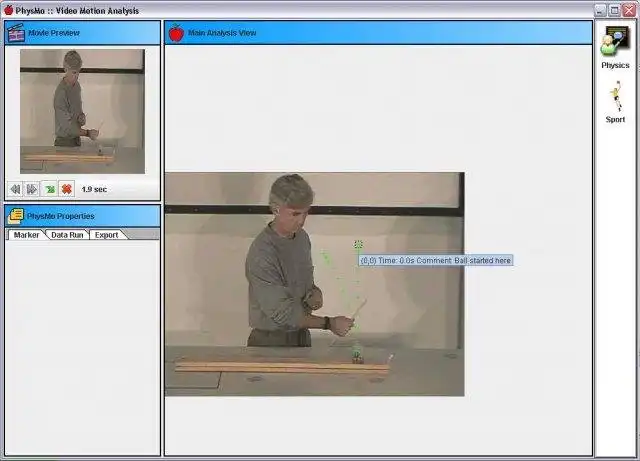 Download web tool or web app PhysMo - Video Motion Analysis